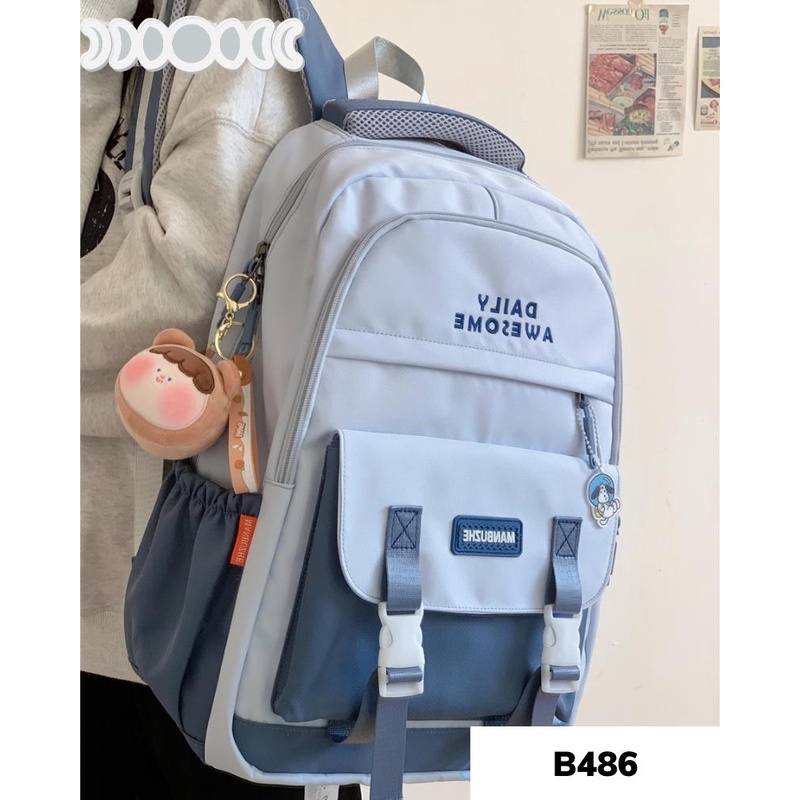 Balo nam nữ đi học phối màu thời trang ulzzang hàn quốc size lớn Daily awesome vừa lap 15.6 in B486 gaga store