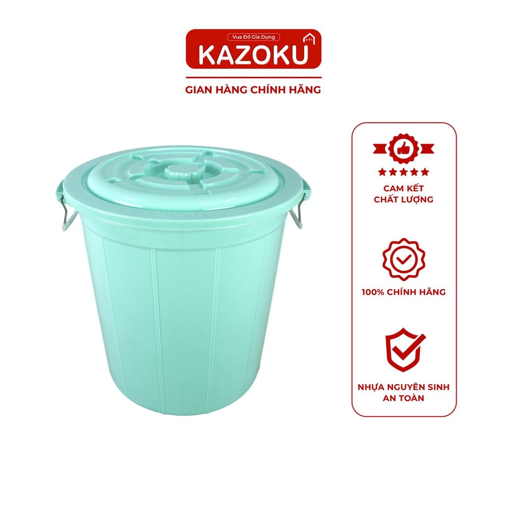 Thùng Nhựa 60L, Thùng Nhựa Gạo, Thùng Nhựa Rác, Nhựa Nam Dương - Vua Đồ Gia Dụng Kazoku [TG60NQ]