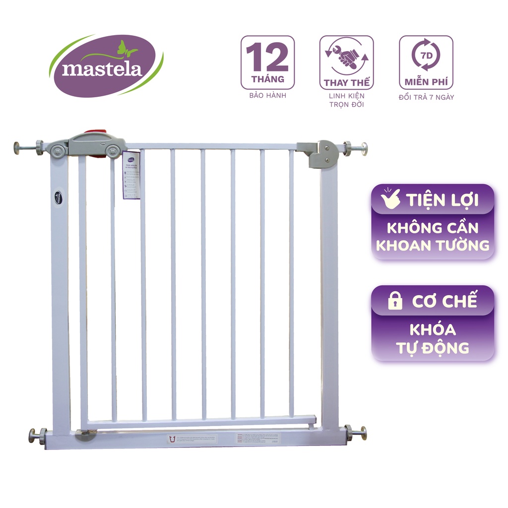 Thanh chắn cửa, chắn cầu thang Không cần khoan tường, chính hãng Mastela D04 bảo vệ an toàn cho bé, có thể mở rộng