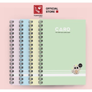 Sổ tay caro lò xo B5 TUANVIET BOOKS chất lượng cao 200 trang, phù hợp ghi chép, nhật ký