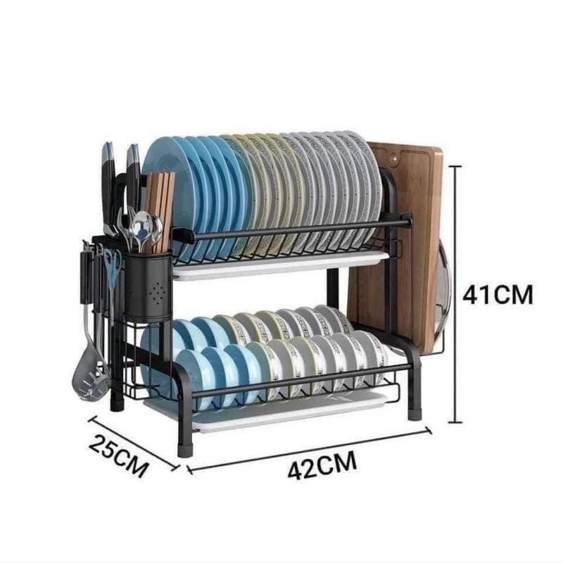 Free ship - Hàng cao cấp - Kệ bát đũa đa năng 2 tầng