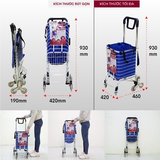 Xe kéo đi chợ, leo cầu thang FUJIHOME SC-260 tải trọng 50-60kg - Hàng chính hãng - Bảo hành 12 tháng