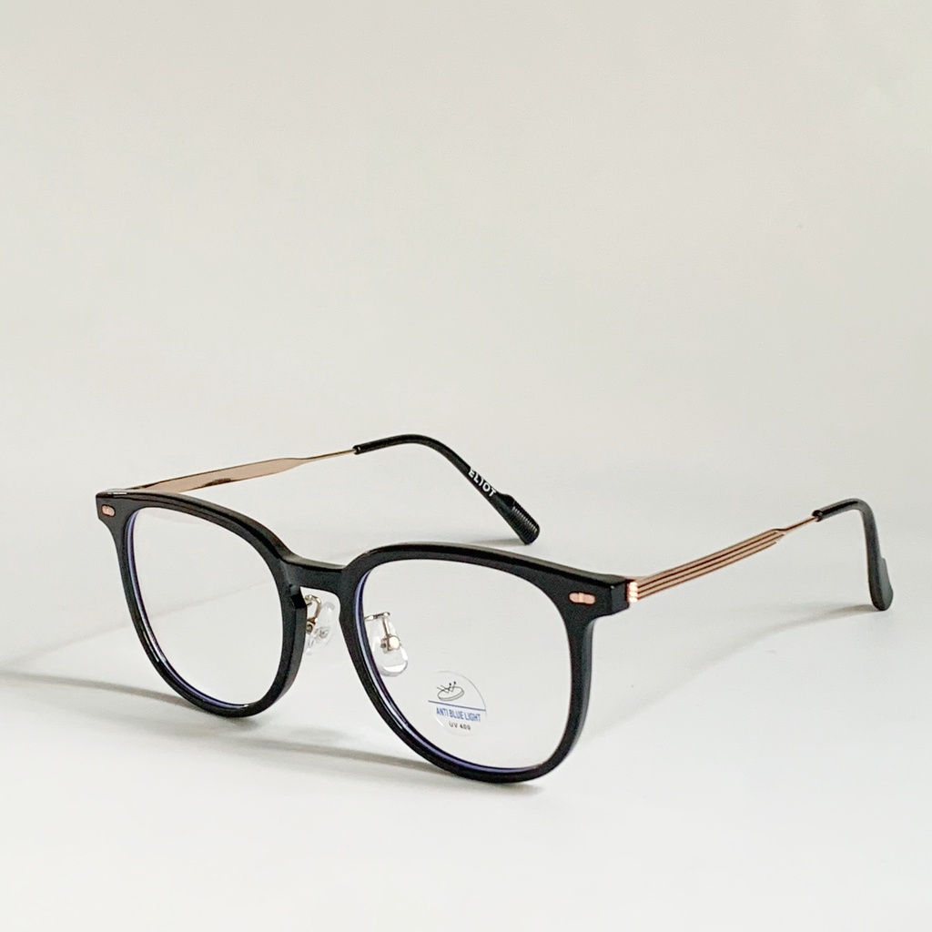 Gọng kính cận ELIOT Eyewear 21027 tròng chống ánh sáng xanh dáng vuông nam nữ thời trang chất liệu kim loại không gỉ