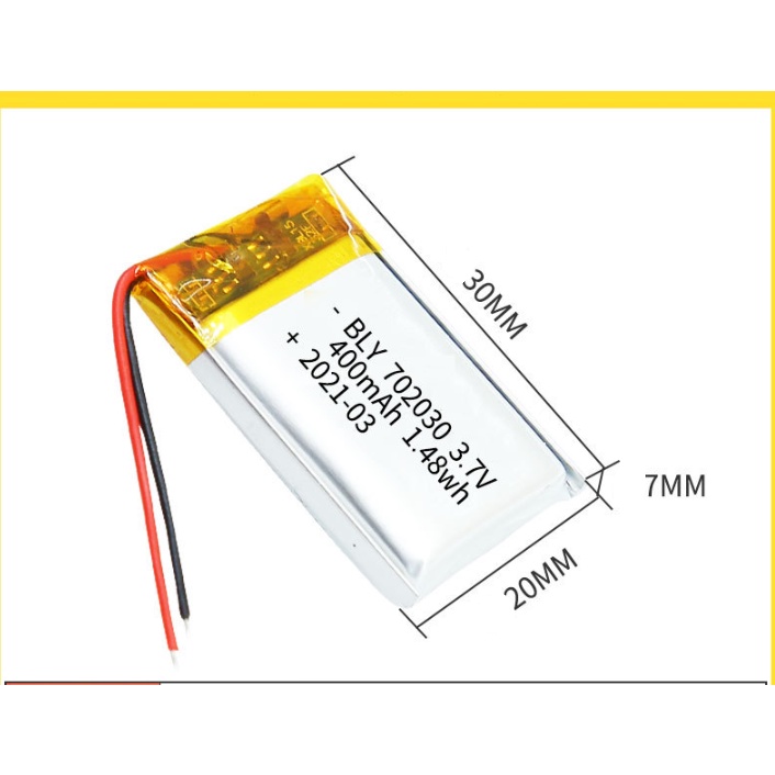 [Hỏa Tốc] Pin sạc 3.7V 400mah 702030 Tai Nghe Loa Mp3 MP4 MP5 GPS PSP ...