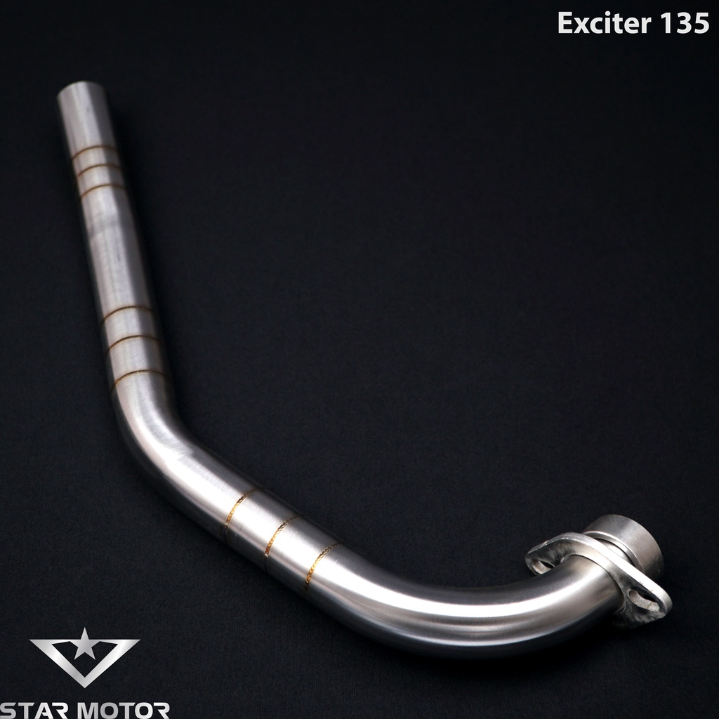 Cổ pô inox 304 gắn pô zin dành cho Exciter 135 size 32mm đi kèm khâu ...