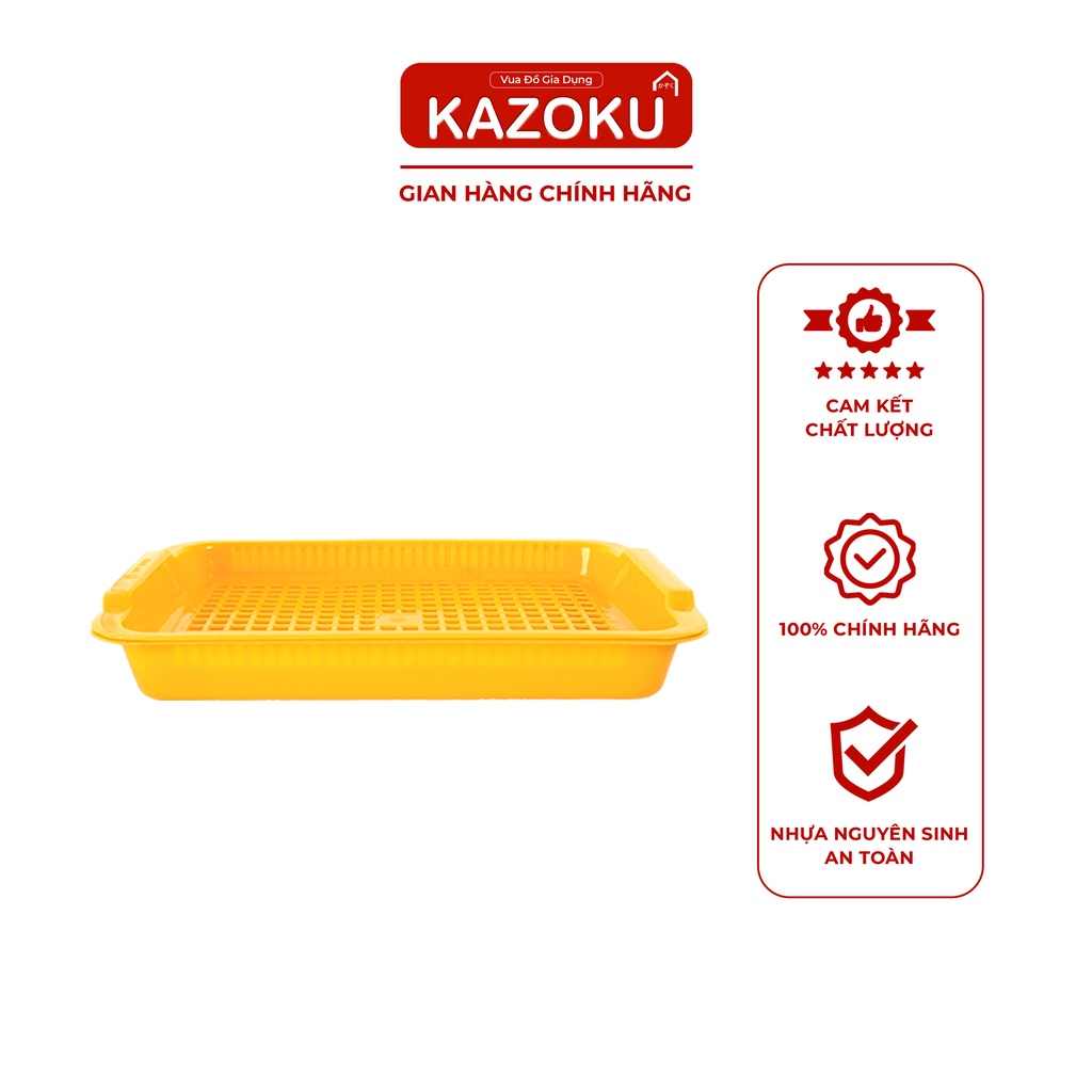 Khay Úp Cốc Nhựa Hình Chữ Nhật Kazoku ( Vàng Trứng gà, Đỏ, Dương, Ngọc) - [HPULVN & HPULVL]