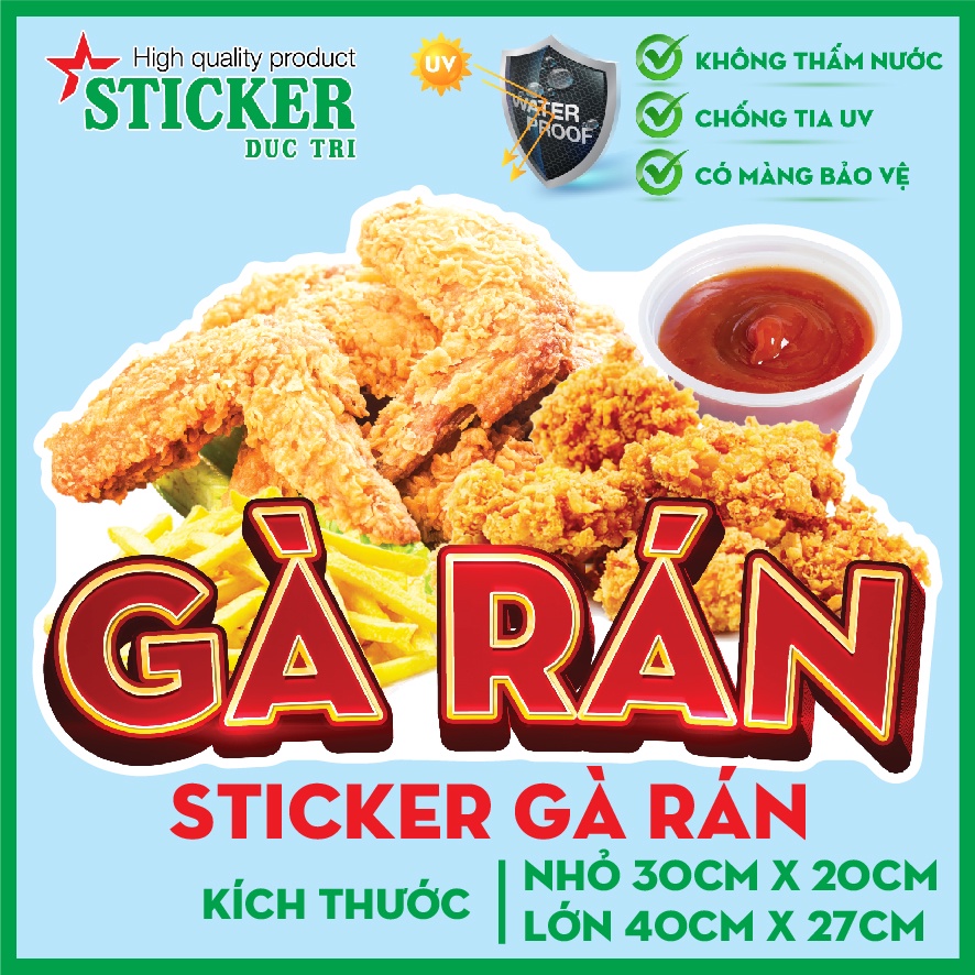 🔥 MIẾNG DÁN GÀ RÁN, KHOAI TÂY CHIÊN, NEM CHUA RÁN 🔥 DÁN TƯỜNG, XE, TỦ ...