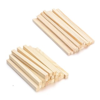Bộ 10 thanh gỗ thông vuông kích thước 2x2x 50cm làm mô hình, thủ công, đồ chơi, trang trí lồng chim