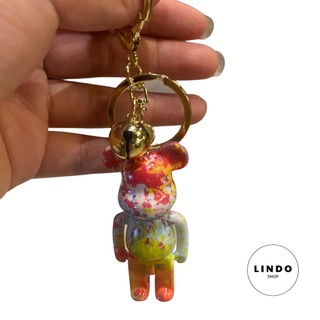 Móc Khóa Bearbrick Cầu Vồng LINDO, Quà Tặng Đáng Yêu, Móc Khóa Dễ Thương, Xinh Xắn, Treo Balo, Cặp
