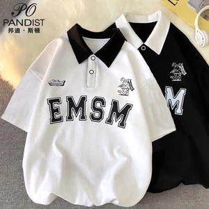 Áo polo form rộng tay lỡ unisex - emsm