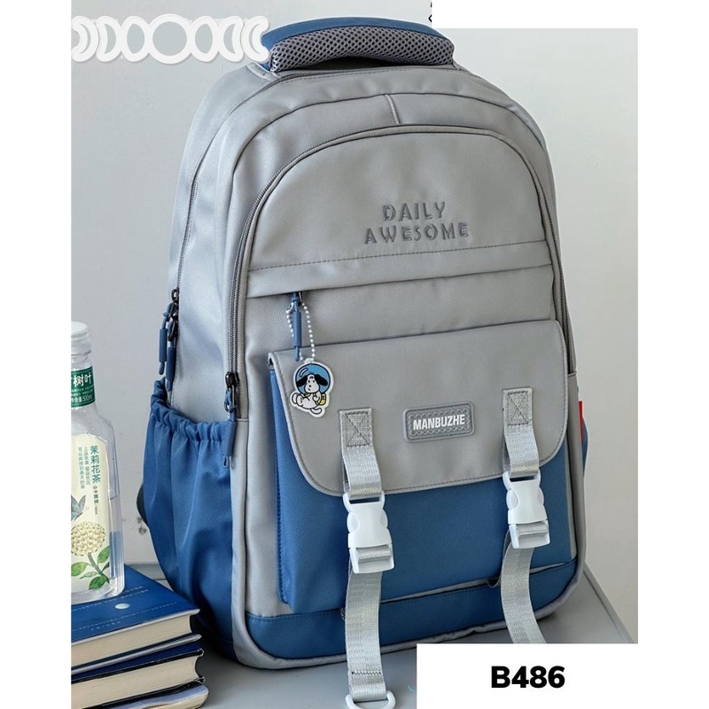 Balo nam nữ đi học phối màu thời trang ulzzang hàn quốc size lớn Daily awesome vừa lap 15.6 in B486 gaga store