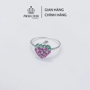 Nhẫn Bạc Hình Dâu Tây Cho Bé Gái Đáng Yêu - Minh Canh Jewelry