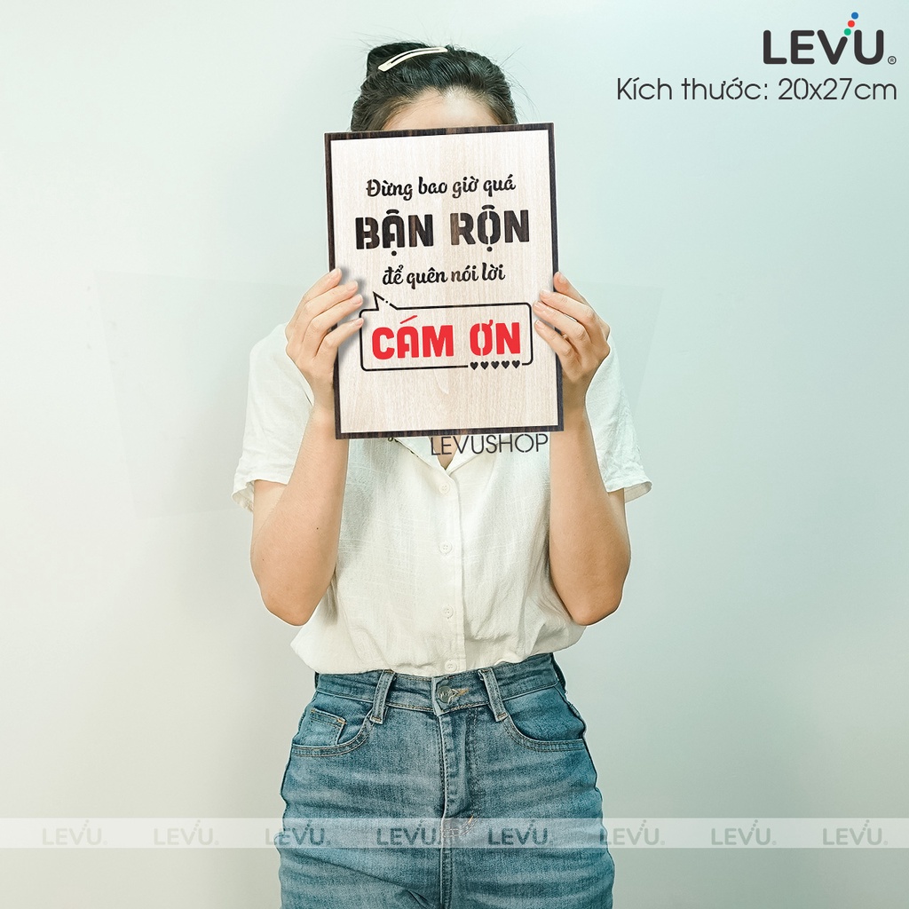 Tranh Slogan Treo Tường Decor Gỗ LEVU070 chân lý cuộc sống
