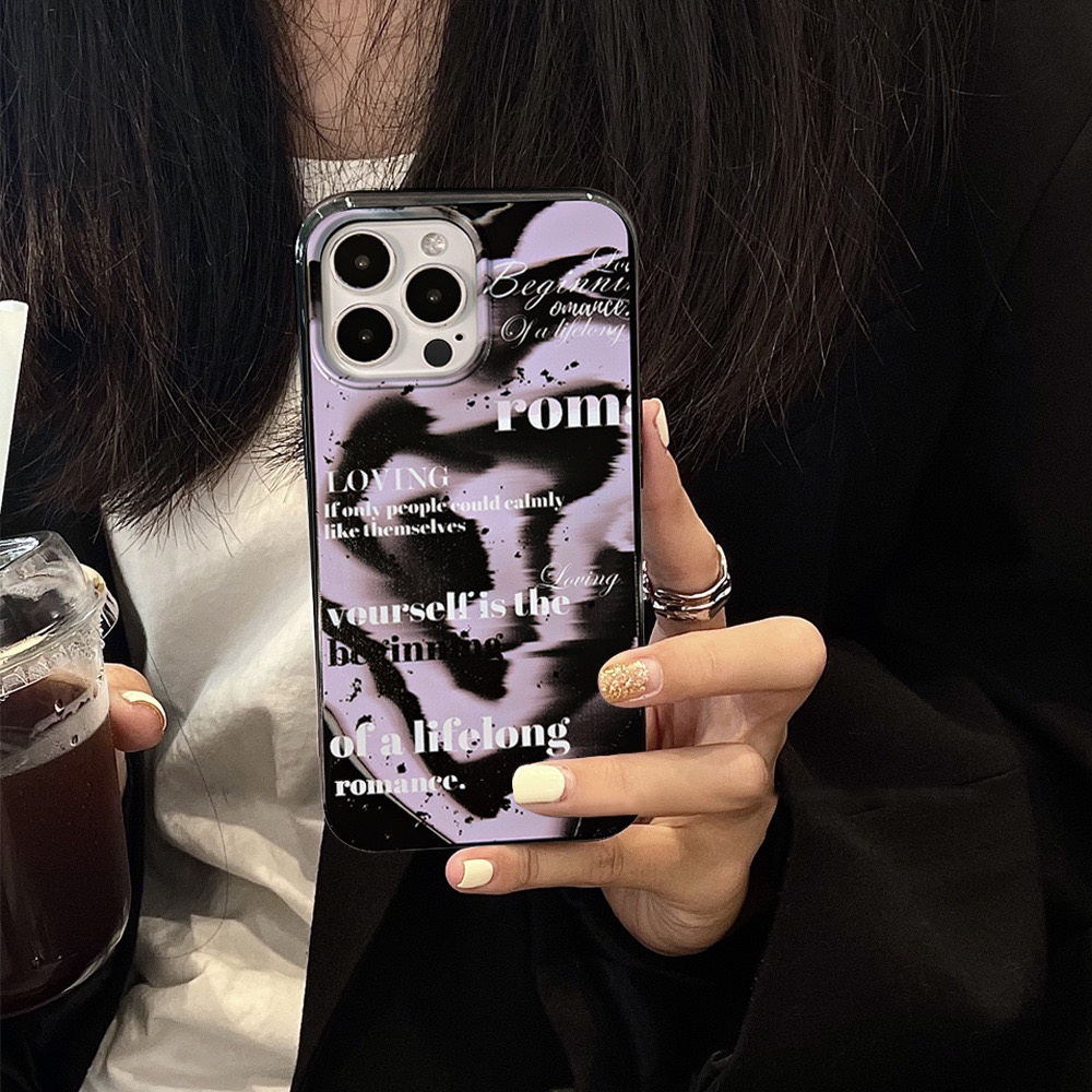 SẴN CHO IPHONE 14 - Ốp lưng cho iphone - Ốp màu tím loang đen ,cạnh ...