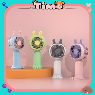 Quạt Để Bàn Mini Cầm Tay Điện Gấp Gọn Sạc Tai Thỏ Timo DDQ04