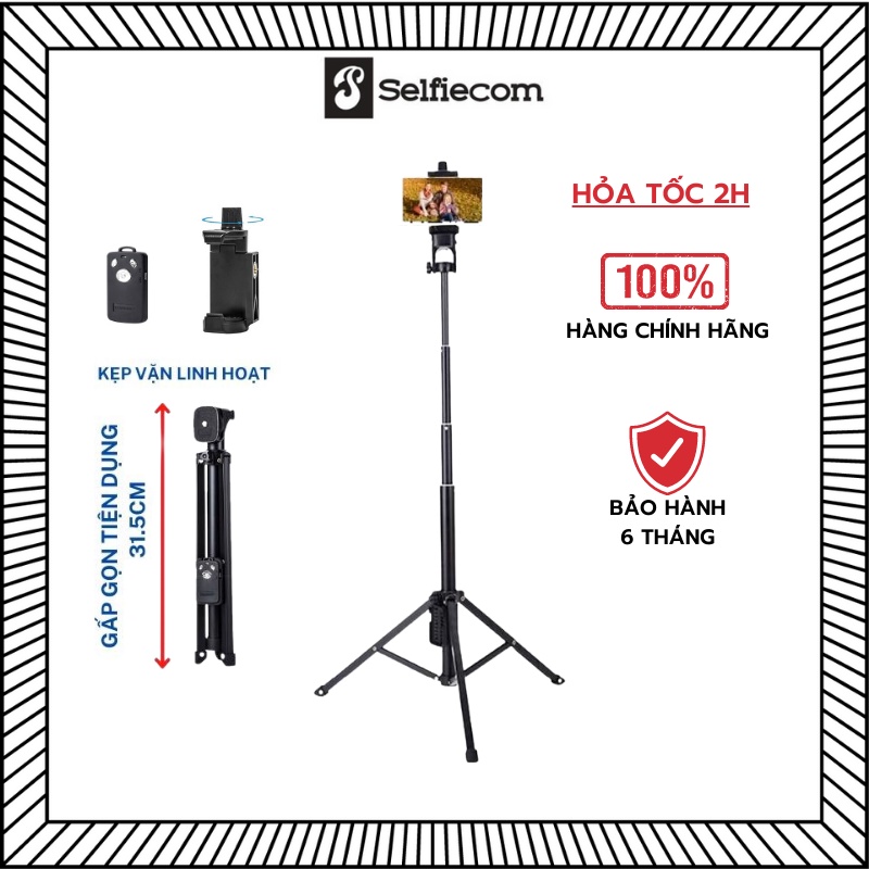 Gậy Chụp Ảnh Yunteng VCT 1688 - Tripod 3 Chân Đa Năng với Remote Điều Khiển Từ Xa