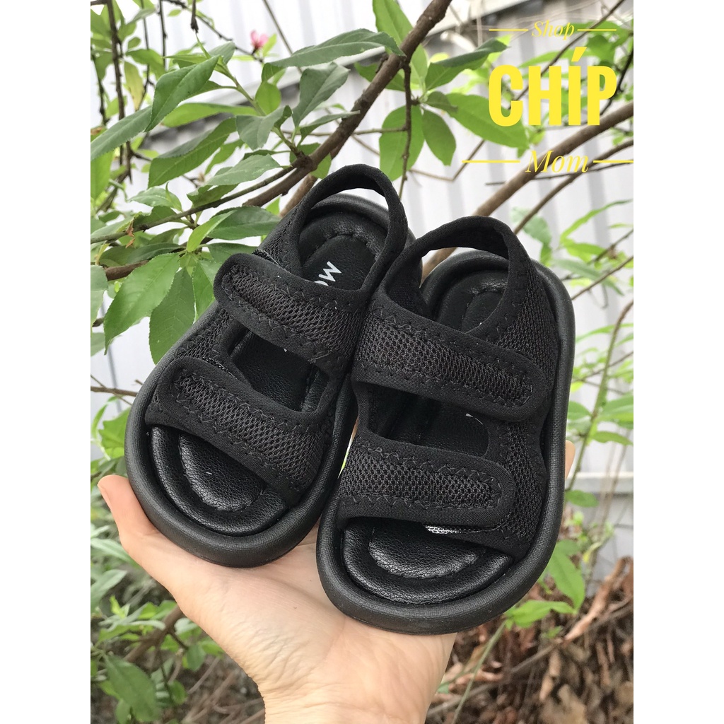 sandal bé trai dép quai hậu cho bé gái từ 1 tuổi quay ngang vải dán tùy chỉnh độ dài êm chân mẫu mới nhất năm V127