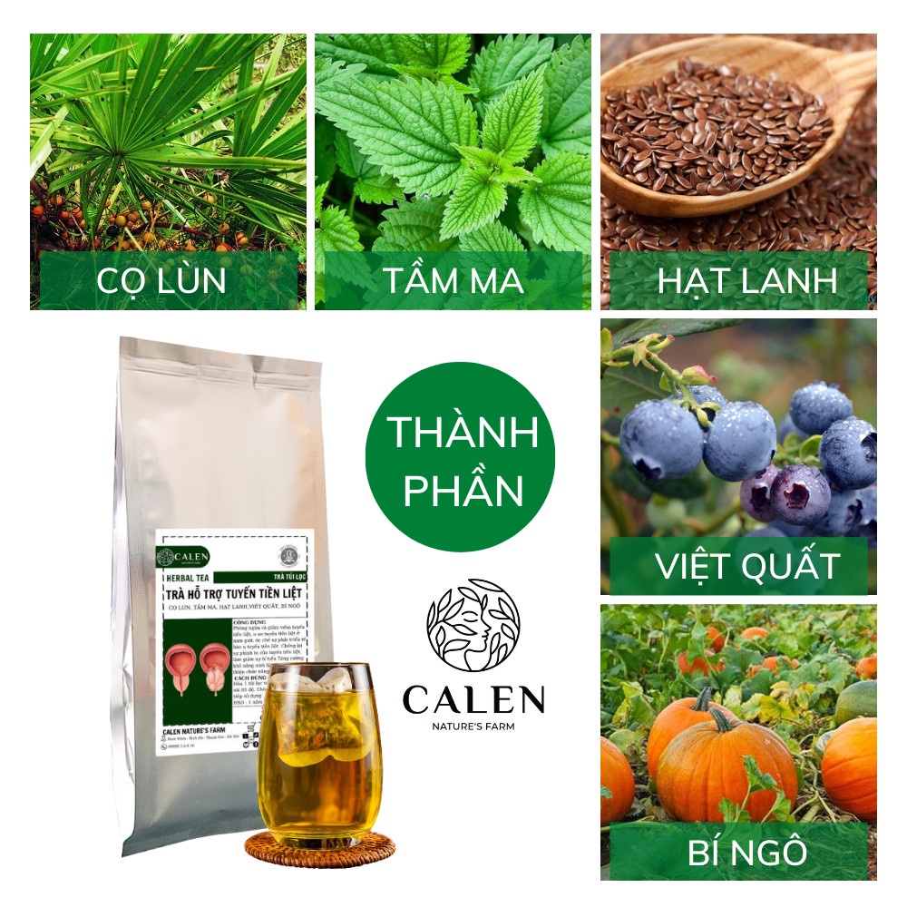 Trà túi lọc hỗ trợ tuyến tiền liệt, tăng cường khả năng sinh lý ở nam giới - Calen Nature Farm