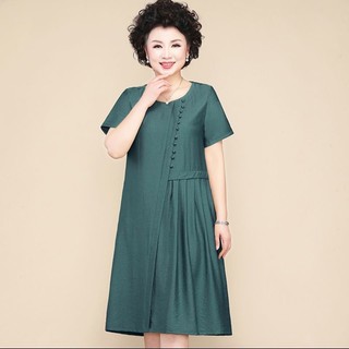 Đầm [Váy] trung niên suông dáng dài cho mẹ, cho bà cao cấp dự tiệc, đi làm, đi chơi, có big size [ẢNH THẬT+VIDEO]