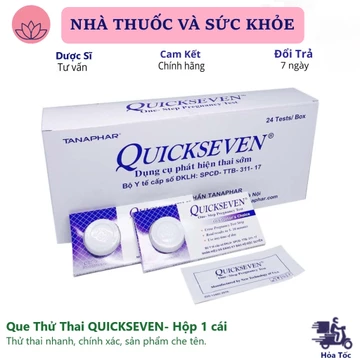 combo 12,24_Que thử thai Quickseven 2 vạch chính xác - Que thử thai nhanh, tiện lợi che tên sản phẩm.