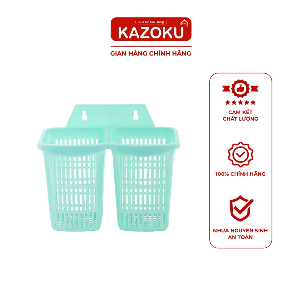 Ống đựng muỗng đũa nĩa ráo nước bằng nhựa - CÓ NGĂN - [HPODD] - Vua Đồ Gia Dụng Kazoku