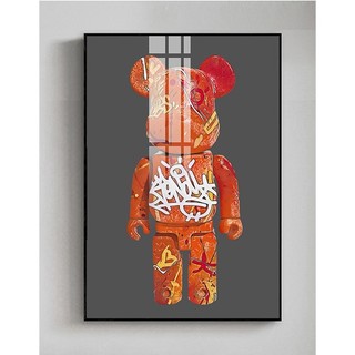 Tranh Treo Tường Bearbrick Hiện Đại - Tranh Laminate Tráng Gương