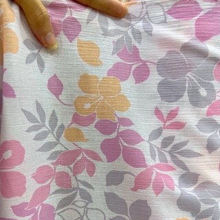 Vải Xô Cotton Hoa Mặt Gân Co Giãn Nhẹ Mềm Rũ Khổ 1m25