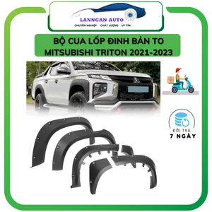 Bộ Cua Lốp Mitsubishi Triton 2019 - 2023, Nhựa ABS cao cấp mẫu cua lốp phản quang, mẫu cua đinh.