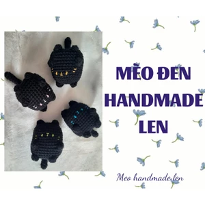 Móc khoá mèo đen - Handmade len - Amigurumi (có chuông)