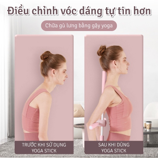 Ảnh BG - Gậy Tập Lưng, Vai, Chống Gù, Uốn Thẳng Lưng, Gậy Tập Yoga Gậy Chống Gù Lưng bằng thép Không Gỉ 4