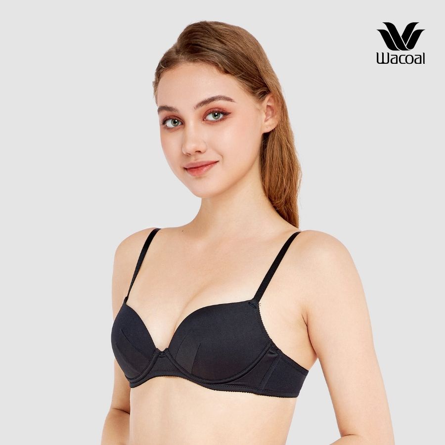 Áo lót Wacoal VWB1443 không gọng (có size lớn) nâng đẩy vừa double up, mút đúc Bragenic - WB1443