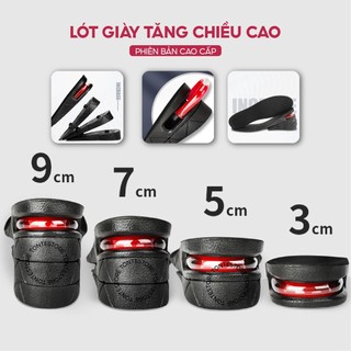 Cặp lót giày độn đế tăng chiều cao (Loại cao su đúc, có miếng lót nhung cao cấp)