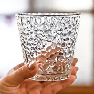 Bộ 6 Ly thủy tinh vân nhám phong cách Nhật Bản, Cốc chịu nhiệt dùng uống trà, nước ép, soda 310ml