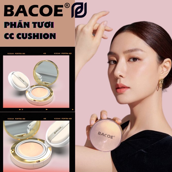 Phấn Nước Bacoe Có Tặng Lỏi CC Cushion BACOE Phấn Tươi BaCOE 3 Màu Năng Động