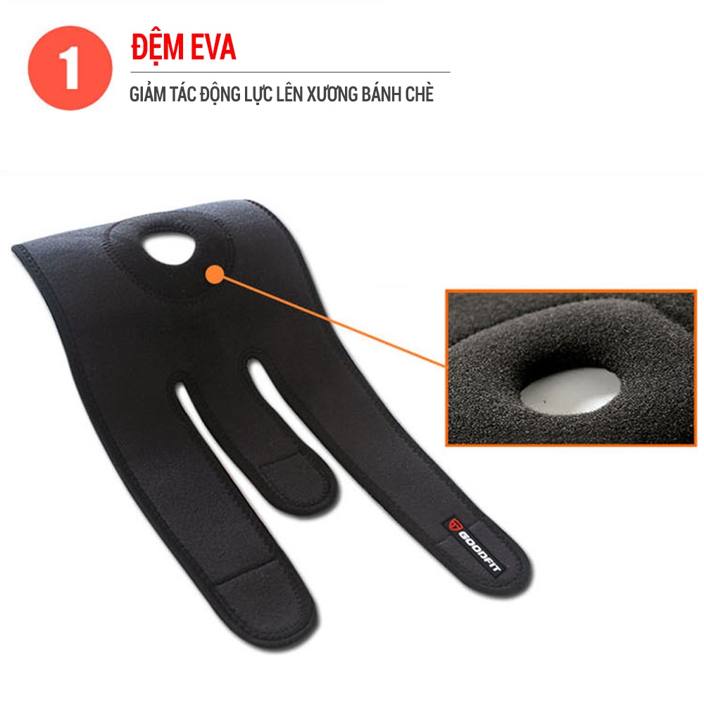 Đai bảo vệ khớp gối co giãn, bó gối thoáng khí GoodFit GF523K