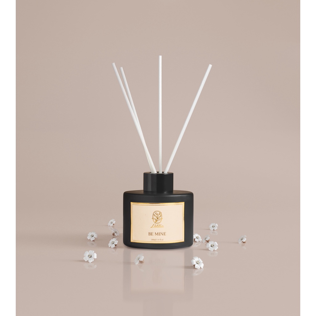 Tinh Dầu Khuếch Tán 3 Tầng Hương Cao Cấp Cắm Que Thơm Phòng Letitia Hương Be Mine Size 100ml