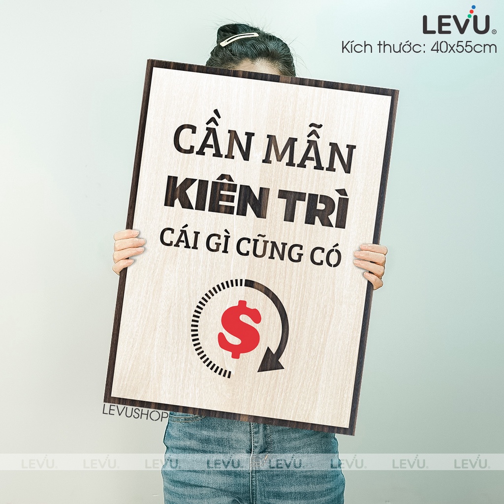 Tranh Tạo Động Lực Gỗ LEVU060 trang trí phòng hiện đại