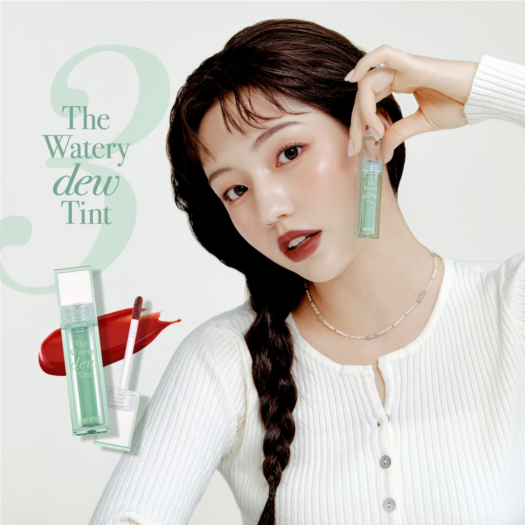 [New – Season 3] Son Tint Bóng, Lâu Trôi Cho Đôi Môi Ẩm Mịn Hàn Quốc Merzy The Watery Dew Tint 4g