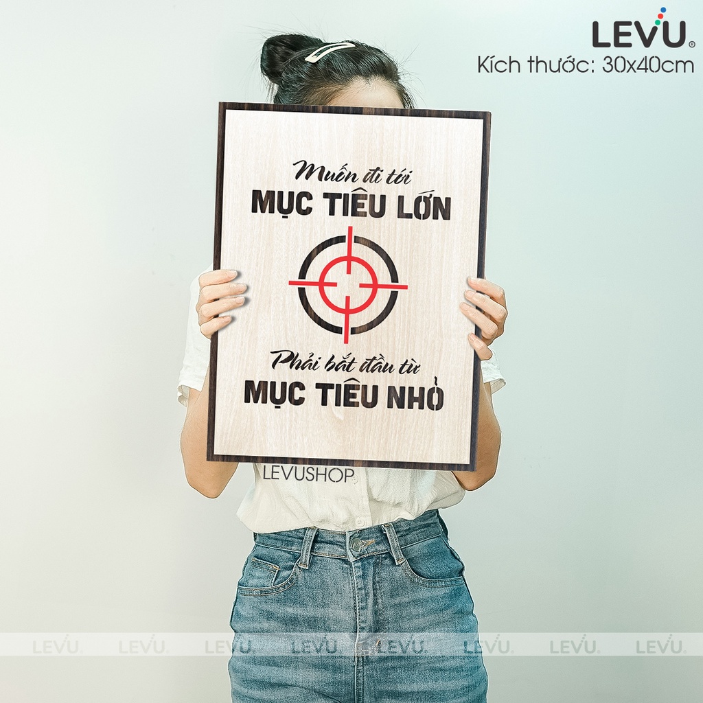 [Mục tiêu lớn bắt đầu từ mục tiêu nhỏ] Tranh treo tường Gỗ trang trí LEVU011