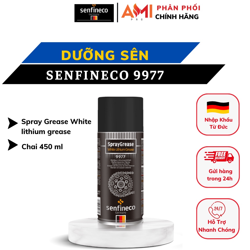 Xịt Dưỡng Sên Senfineco 9977 Xịt Mỡ Lithium Trắng | Shopee Việt Nam