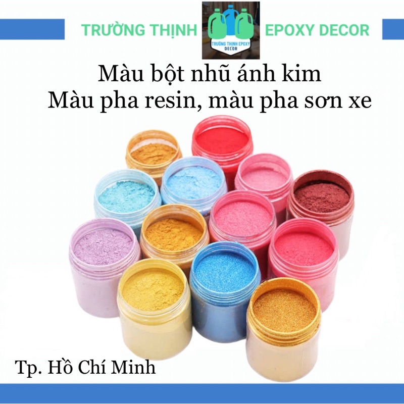 Màu Bt Nhũ nh Kim Pha Nhựa Acrylic Resin - Trưng Thnh S i Gòn