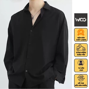 Áo sơ mi dài tay form đẹp, chất liệu vải lụa hàn thời trang cao cấp