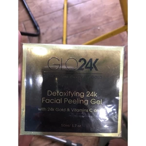 Detoxifying 24k Facial Peeling Gel with 24k Gold & Vitamins C and E - GLO24K Gel tẩy tế bào chết, lột da và giải độc da