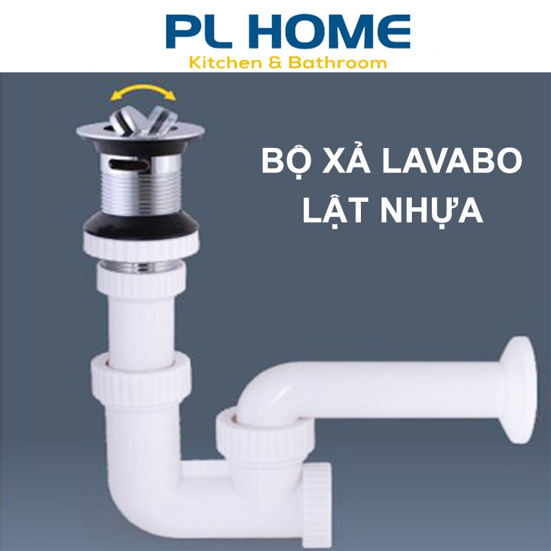 Bộ xả lavabo nhựa Hùng Anh LV01 (Nút Xả Lật) - xả chậu rửa mặt cao cấp ...