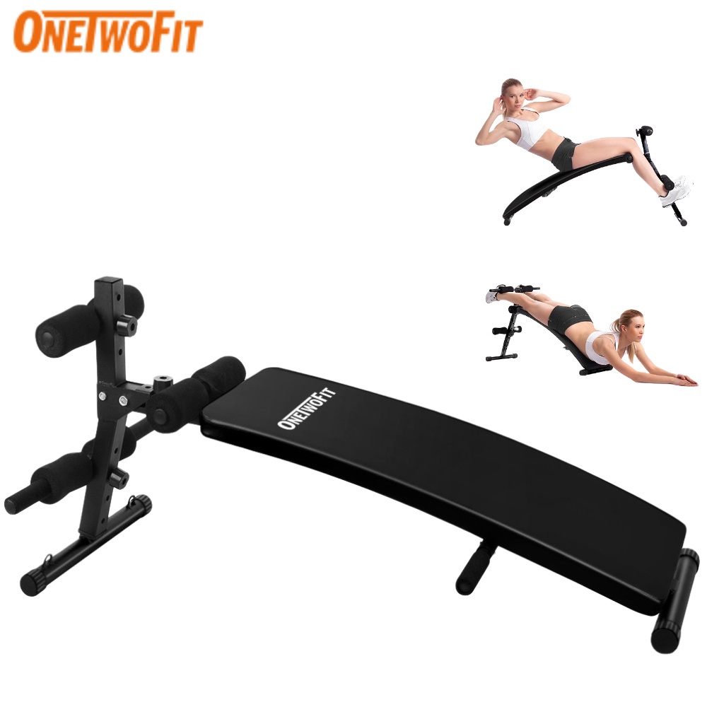 OneTwoFit Ghế tập gập bụng Dạng cong hỗ trợ giảm mỡ tạo cơ hiệu quả đa ...