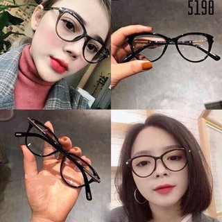 Các Gọng kính cận nữ, kính gọng mắt mèo nhựa dẻo kim loại trắng đen - Bự Store