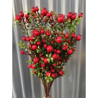 Combo 10 cành lựu Phú quý loại 1 - Cành gồm 18 quả dài 63cm- Cành quả giả trang trí