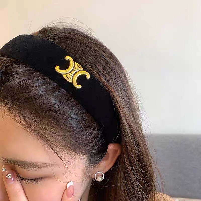 Cài tóc màu đen chữ X hottrend style hàn quốc, bờm nhung chữ X