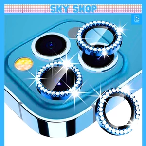 Cường lực đính đá kim cương bảo vệ camera iphone 16 ProMax 17 ProMax 17 Air 11 12 13 14 promax 15 pro max 15 Plus