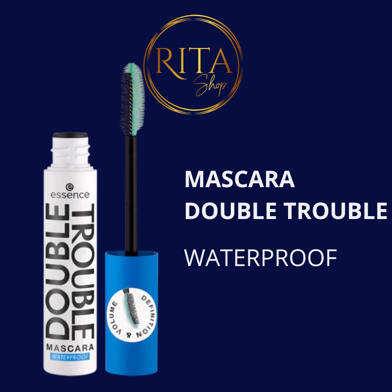 Mascara Essence Double Trouble Waterproof làm dài và cong mi phiên bản